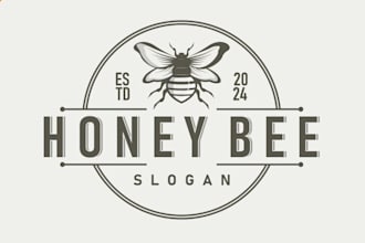 design a exclusive honey bee logo