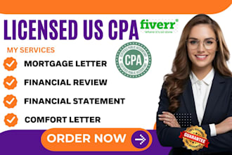 audit review financial statement CPA mortgage comfort letter income verification