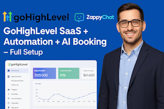build gohighlevel crm, saas platform, zappychat, api, automation, ai booking bot