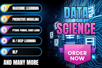 complete data science and analysis, stats, ml and predictive modeling services