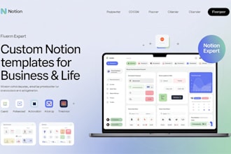 build custom notion templates expert for business workspace life or organization