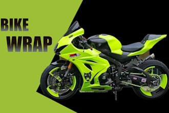 create bike wrap design, street bike wrap, sport bike wrap