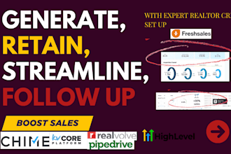setup real estate crm kvcore chime follow up boss liondesk idx wise agent