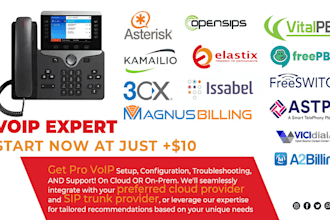 install, configure, and troubleshoot voip, issabel, fusionpbx, freepbx, asterisk