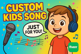 write and produce a custom kids song royalty free mixed and mastered