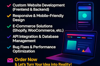 professional full stack web development custom website and ecommerce solutions