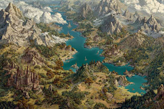 create your fantasy map illustration arts