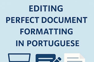 provide professional editing and perfect formatting of documents in portuguese