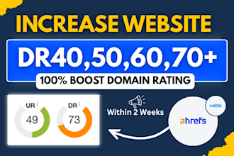 increase ahref domain rating dr70 using high da guest post SEO backlink
