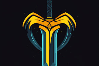 draw a custom fantasy, rpg, sci fi animated game logo