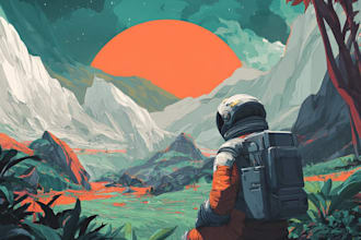 make a sci fi illustration for you