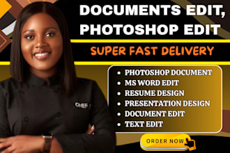 edit, retouch, format, photoshop document  microsoft word document, ms world