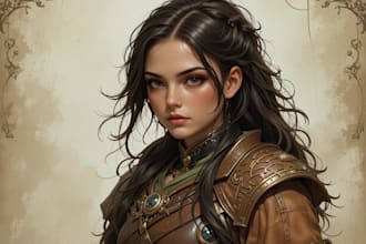 draw dnd party art, d and characters