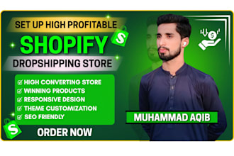 create shopify store and shopify product listing
