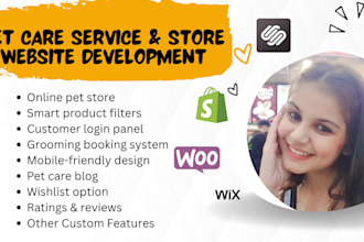 develop pet grooming, dog walking, poop scooper, pet care blog and ecom website