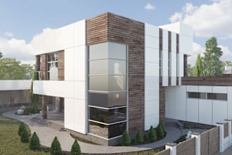 do architectural 3d modeling exterior house design, rendering and visualization