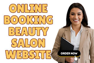 beauty salon spa massage website design with online booking beauty salon website