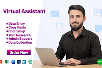 do fast data entry, typing, and customer support as your VA