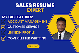 write a sales resume, ats optimized, sdr, cover letter, and linkedin profile