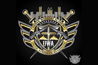 design powerful premier self defense academy logo