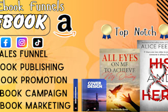 promote your kindle ebook with sales funnel, amazon book marketing, publishing