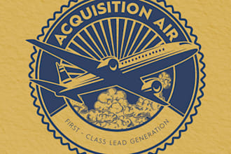 create unique transport logistic aviation logo for you