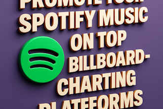 promote your spotify  music on top billboard charting platforms
