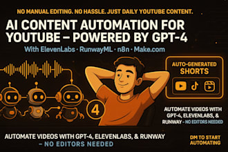 do youtube ai content automation app using gpt 4 elevenlabs runway n8n make com
