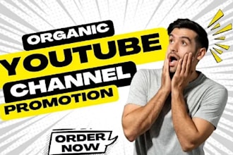 do organic youtube channel promotion, ad, yt shoutout, to increase views