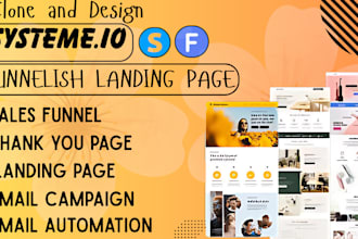 build systeme io sales funnel, saas, funnelish landing page website, systeme io