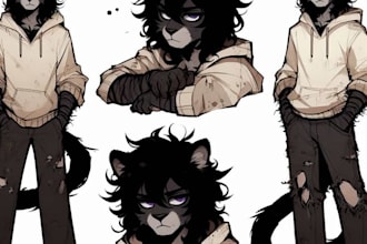 draw muscled gay bara, yaoi, anime fanart, bara nsfw, furry gay illustration