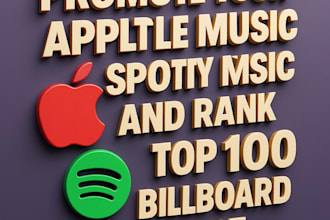 do promote your apple music spotify music and rank on top100 billboard chart
