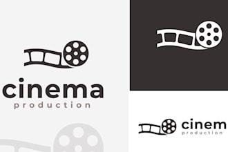 movie logo design film, short film, production house, director, youtube series