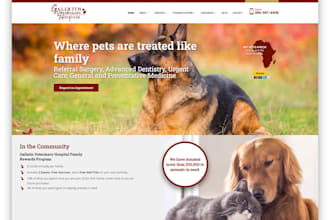 design a modern and responsive veterinary website for your clinic