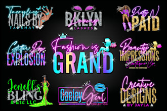 boutique logo design fashion, beauty, luxe brand, clothing store and feminine