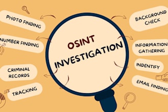 be your private investigator, background check,  osint expert