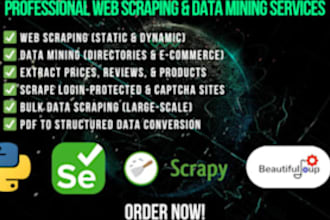 do python web scraping, with scrapy, selenium, bs4, puppeteer, octoparse, apify