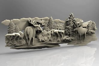 cnc relief design, convert stl file,laser cnc cutting, svg iges dxf stp dwg file