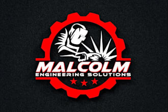 strong, metallic, and custom welding logo for trade professional