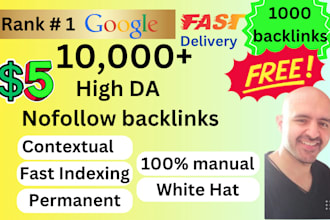 provide 10,000 high da SEO contextual dofollow backlinks