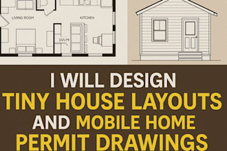 design tiny house floor plans and mobile home permit drawing