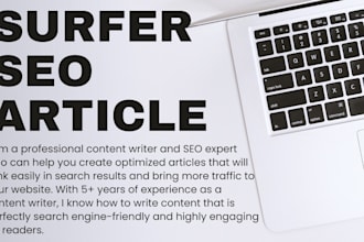 write and optimize surfer SEO article or blog post