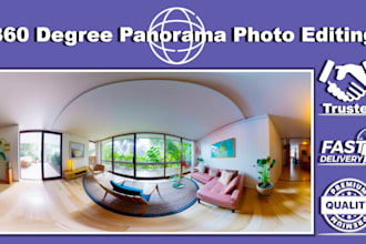 360 degree panorama photo editing, stitching, tripod removal, retouching