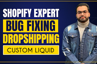 do shopify custom coding, bug fix and theme development