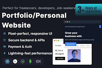 design and develop personal or portfolio websites