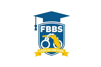 design classic bail bond course school logo