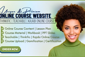 design or redesign thinkific teachable learnworlds kajabi online course website