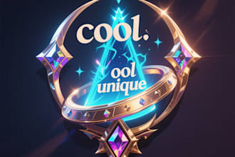 design fantasy game logo with cool unique magic style