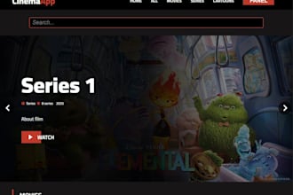 develop a modern online cinema website using laravel