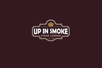 design unique smoke cigar lounge logo